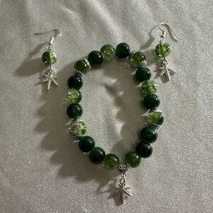 Beaded glass bracelet set